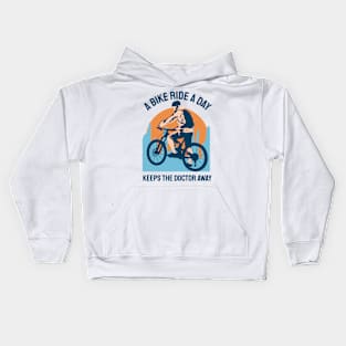 A Bike Ride A Day Kids Hoodie